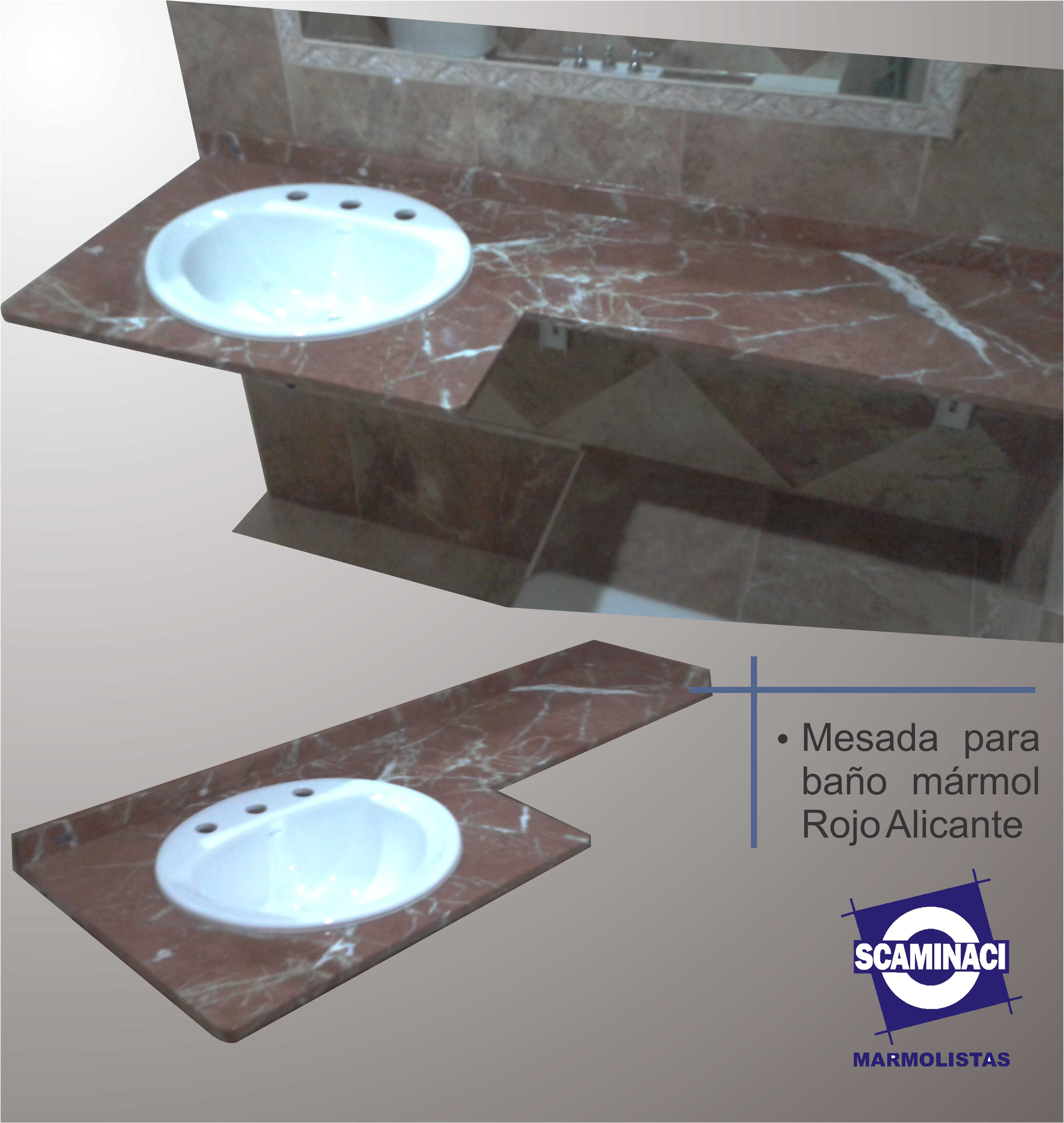 Scaminaci Marmolistas » Blog Archive » Mesada para baño Rojo Alicante